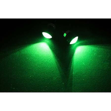 Race Sport Quarter Sized Marker Led Custom Light (Green) W/ Mounting Back Bolt Pr RS-EE-GREEN